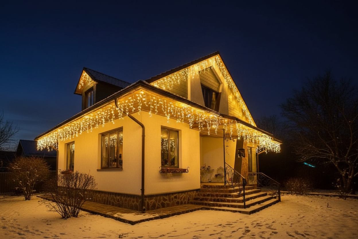 Hero Banner - Solar Icicle String Lights